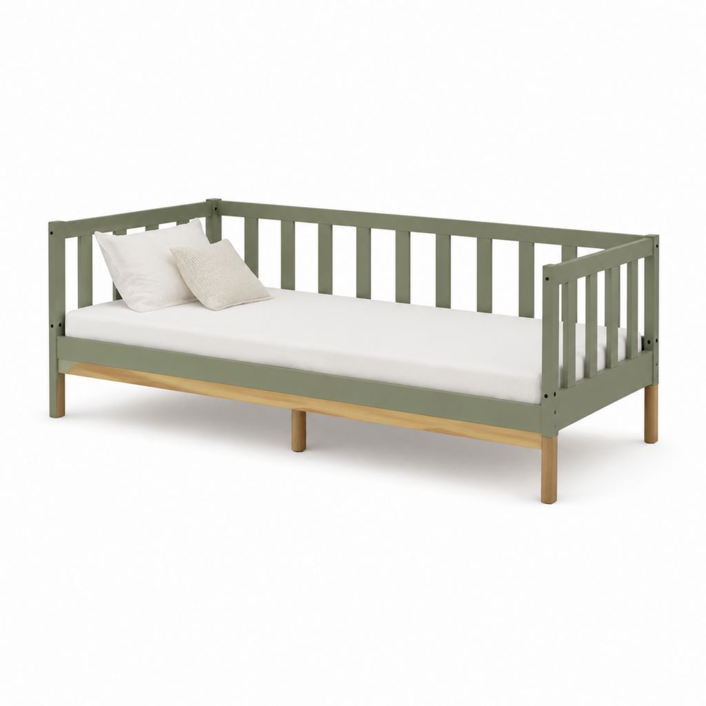 Tagesbett Bettgestell Grün Kiefernholz 90 x 200 cm