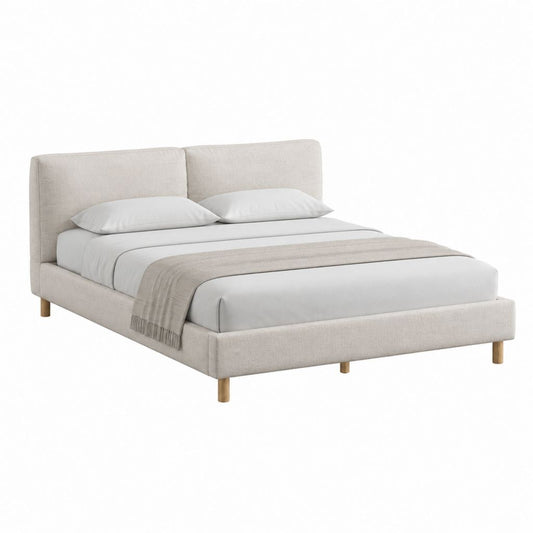 Polsterbett Doppelbett Beige Polyester Rechteckig 160 x 200 cm